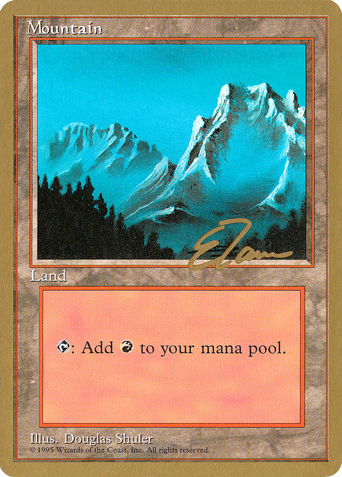 Mountain (et374) (Eric Tam) [Pro Tour Collector Set] | Exor Games Bridgewater