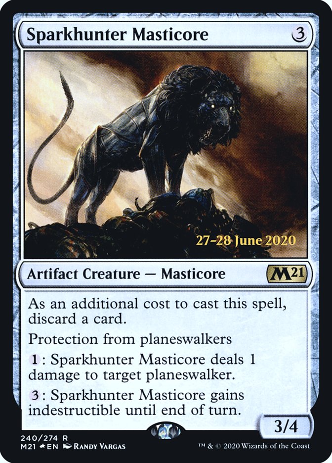 Sparkhunter Masticore  [Core Set 2021 Prerelease Promos] | Exor Games Bridgewater