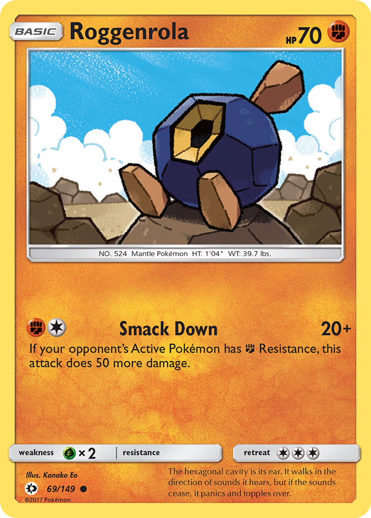 Roggenrola (69/149) [Sun & Moon: Base Set] | Exor Games Bridgewater