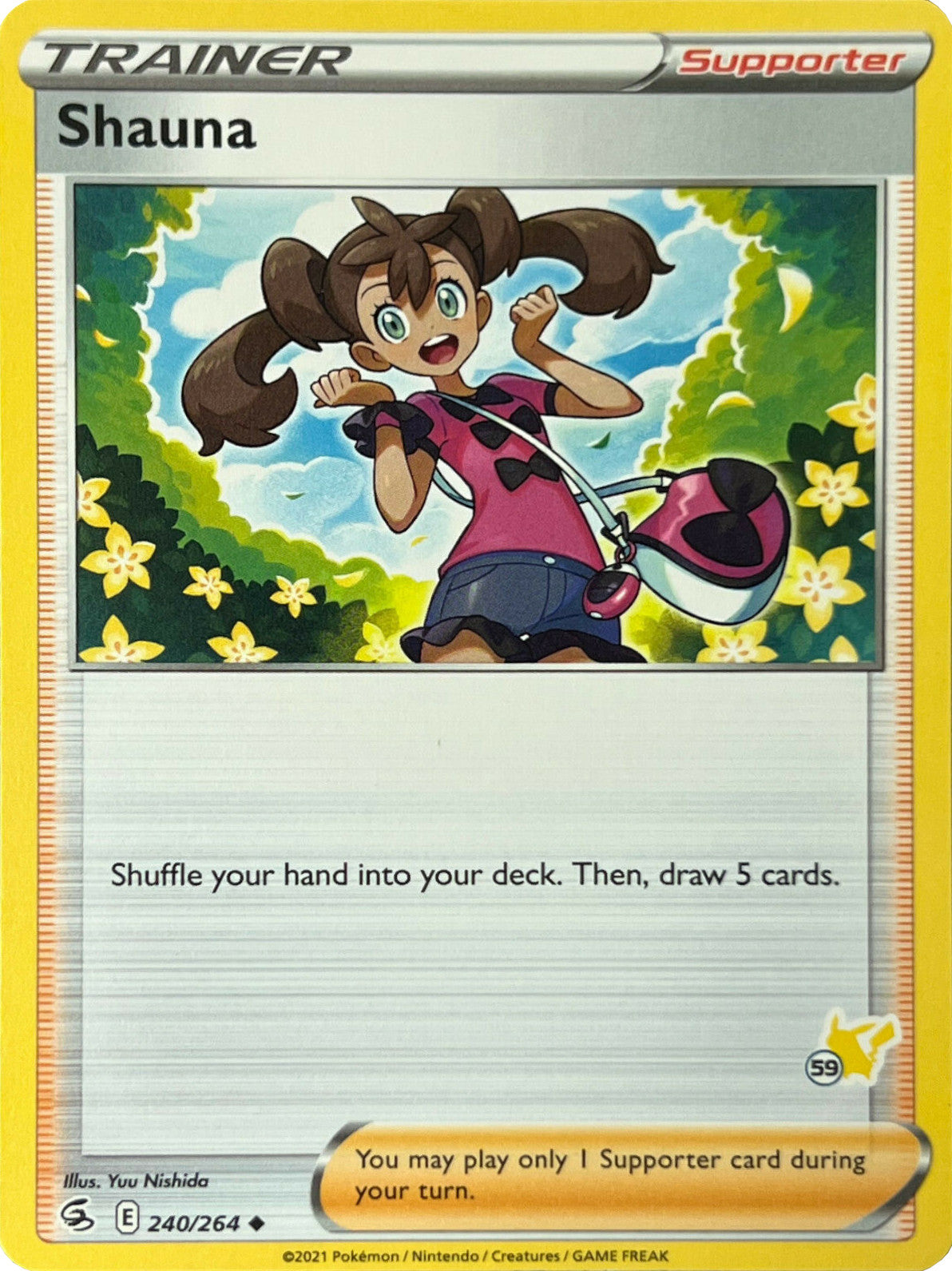 Shauna (240/264) (Pikachu Stamp #59) [Battle Academy 2022] | Exor Games Bridgewater