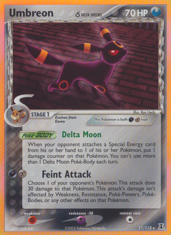 Umbreon (17/113) (Delta Species) [EX: Delta Species] | Exor Games Bridgewater