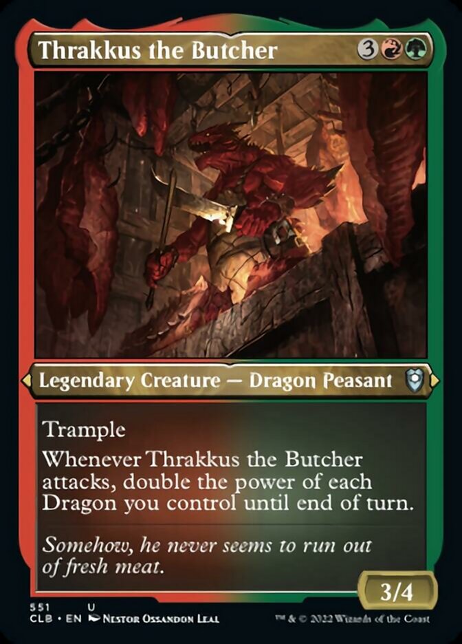 Thrakkus the Butcher (Foil Etched) [Commander Legends: Battle for Baldur's Gate] | Exor Games Bridgewater