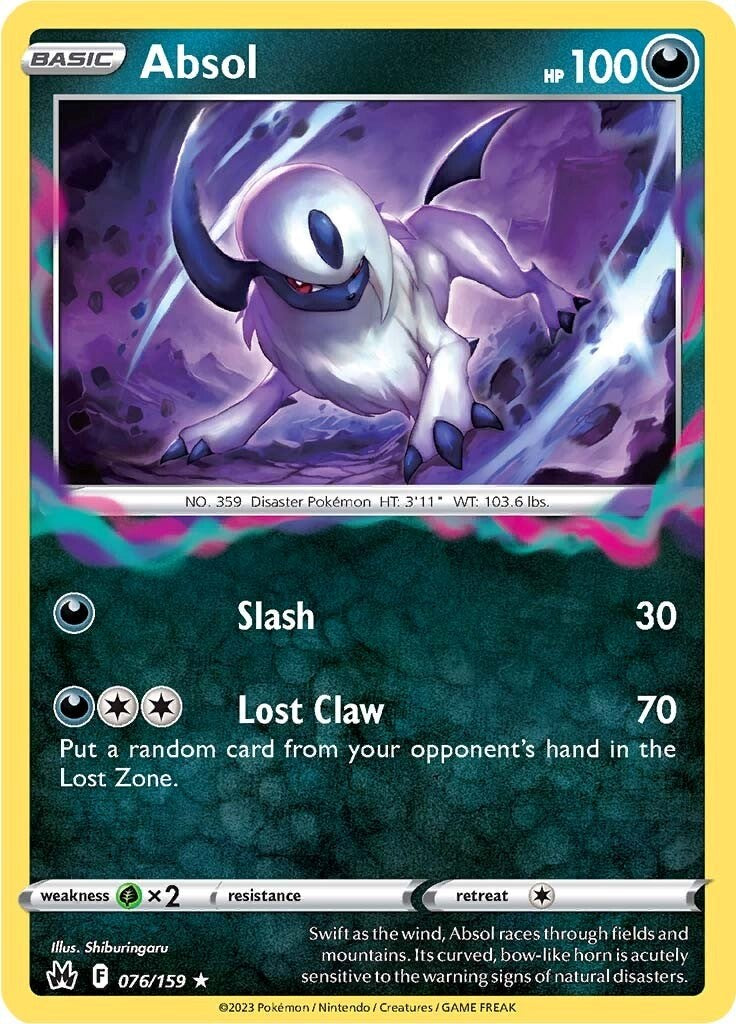 Absol (076/159) [Sword & Shield: Crown Zenith] | Exor Games Bridgewater