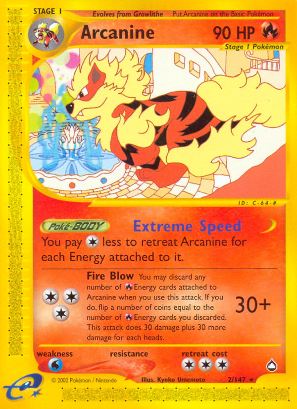 Arcanine (2/147) [Aquapolis] | Exor Games Bridgewater