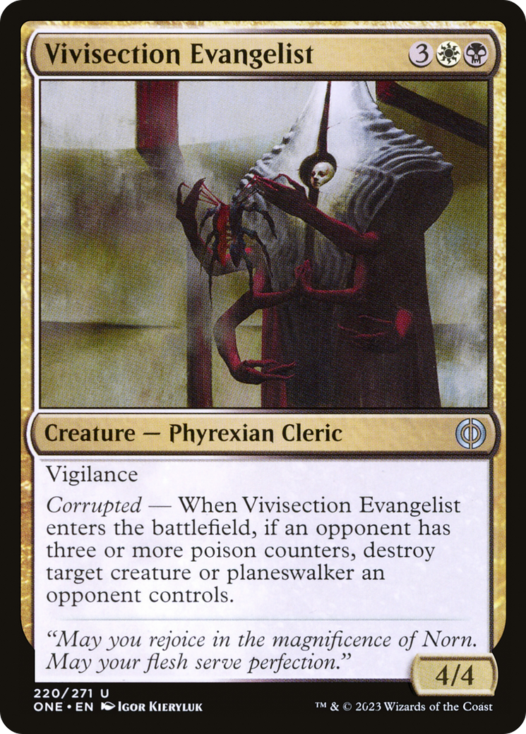 Vivisection Evangelist [Phyrexia: All Will Be One] | Exor Games Bridgewater