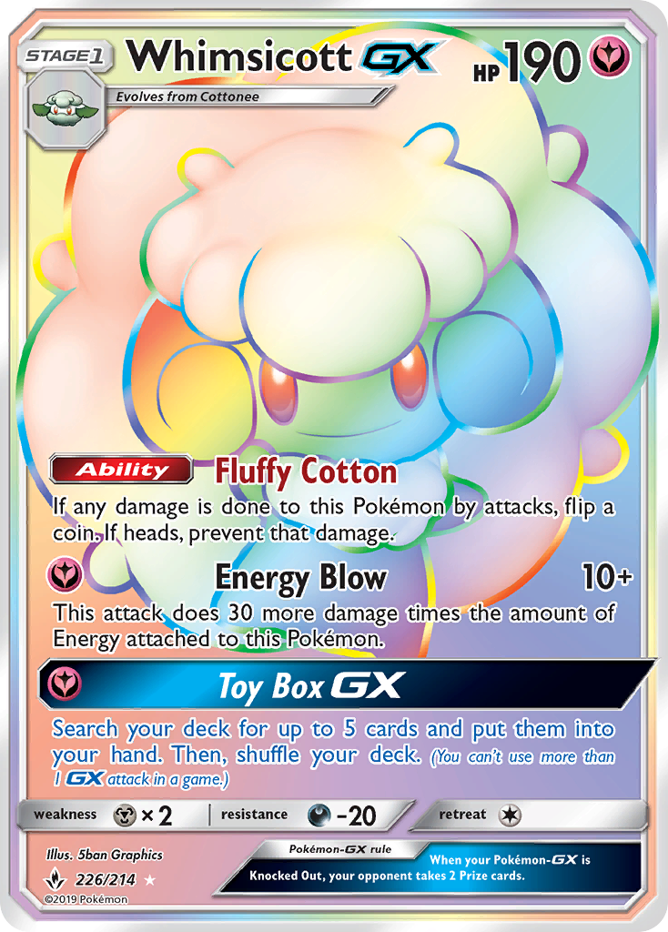 Whimsicott GX (226/214) [Sun & Moon: Unbroken Bonds] | Exor Games Bridgewater