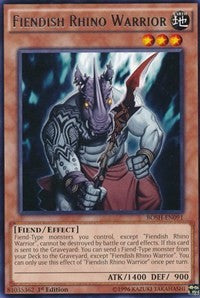 Fiendish Rhino Warrior [BOSH-EN091] Rare | Exor Games Bridgewater