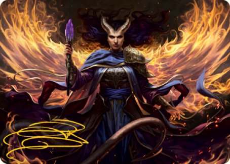 Farideh, Devil's Chosen Art Card (Gold-Stamped Signature) [Dungeons & Dragons: Adventures in the Forgotten Realms Art Series] | Exor Games Bridgewater