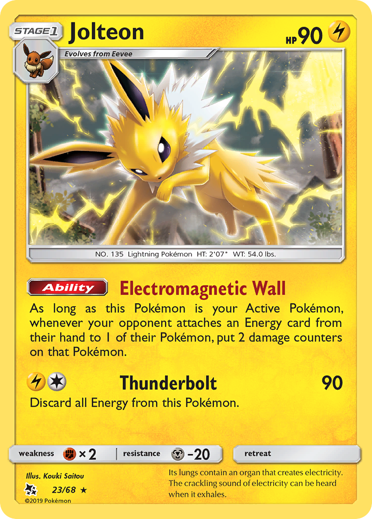 Jolteon (23/68) [Sun & Moon: Hidden Fates] | Exor Games Bridgewater