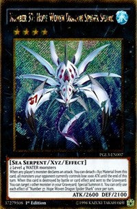 Number 37: Hope Woven Dragon Spider Shark [PGL3-EN007] Gold Secret Rare | Exor Games Bridgewater