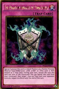 The Phantom Knights of Tomb Shield [PGL3-EN017] Gold Secret Rare | Exor Games Bridgewater