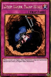 Deep Dark Trap Hole [PGL3-EN037] Gold Secret Rare | Exor Games Bridgewater