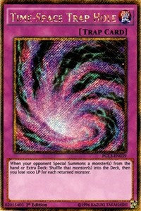 Time-Space Trap Hole [PGL3-EN039] Gold Secret Rare | Exor Games Bridgewater