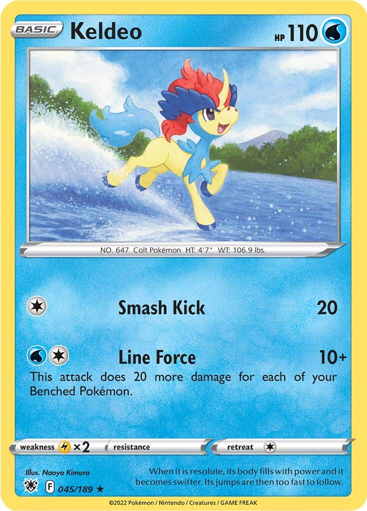 Keldeo (045/189) (Theme Deck Exclusive) [Sword & Shield: Astral Radiance] | Exor Games Bridgewater