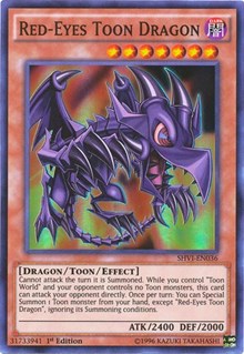 Red-Eyes Toon Dragon [SHVI-EN036] Super Rare | Exor Games Bridgewater