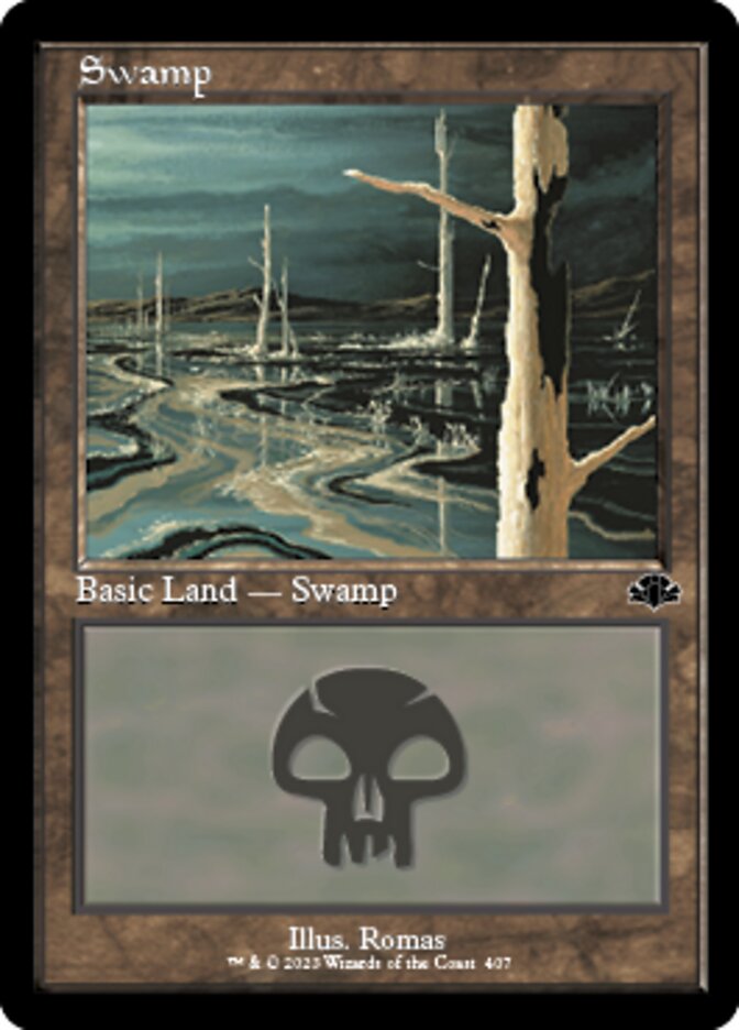 Swamp (407) (Retro) [Dominaria Remastered] | Exor Games Bridgewater