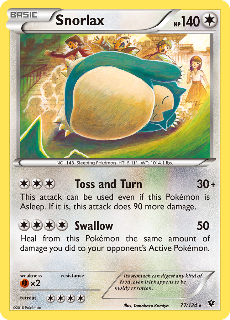 Snorlax (77/124) [XY: Fates Collide] | Exor Games Bridgewater