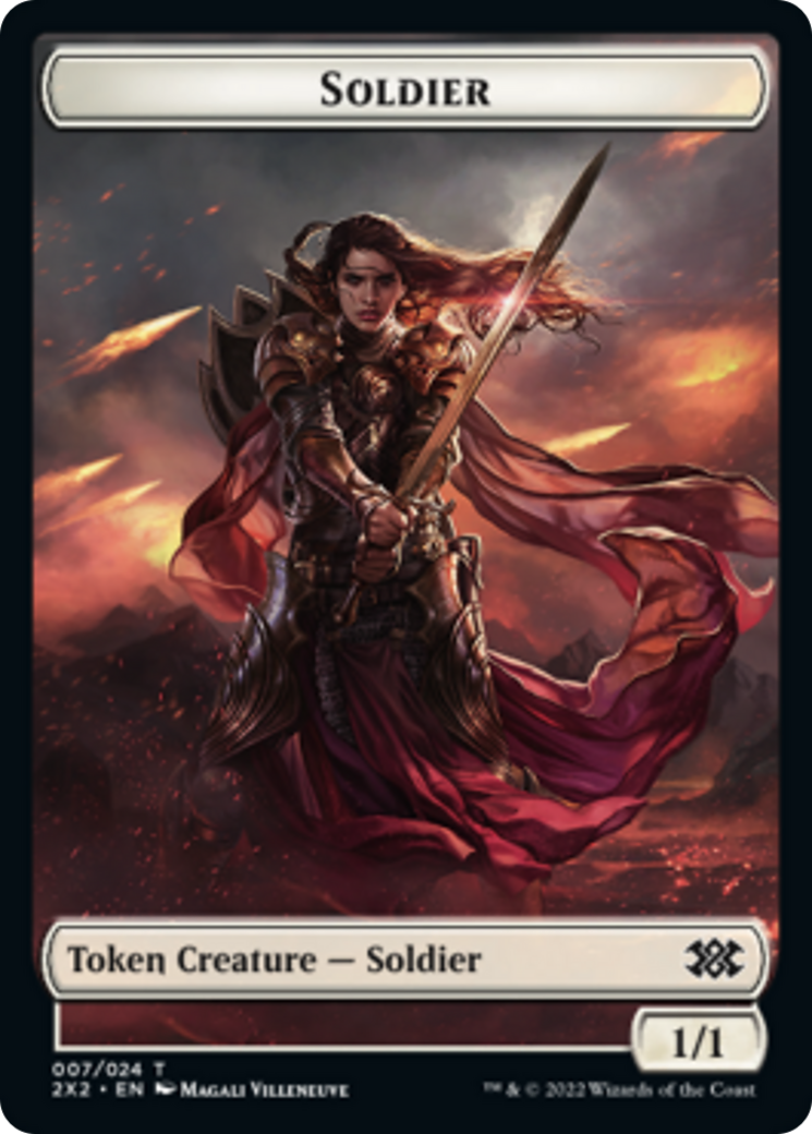 Egg // Soldier Double-sided Token [Double Masters 2022 Tokens] | Exor Games Bridgewater