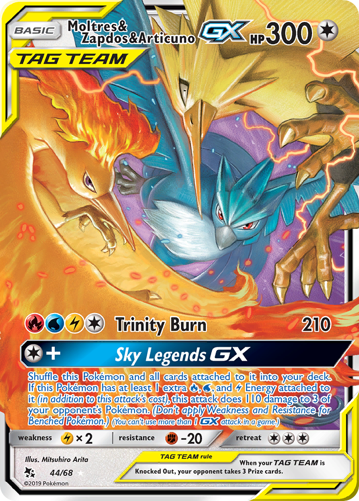 Moltres & Zapdos & Articuno GX (44/68) [Sun & Moon: Hidden Fates] | Exor Games Bridgewater