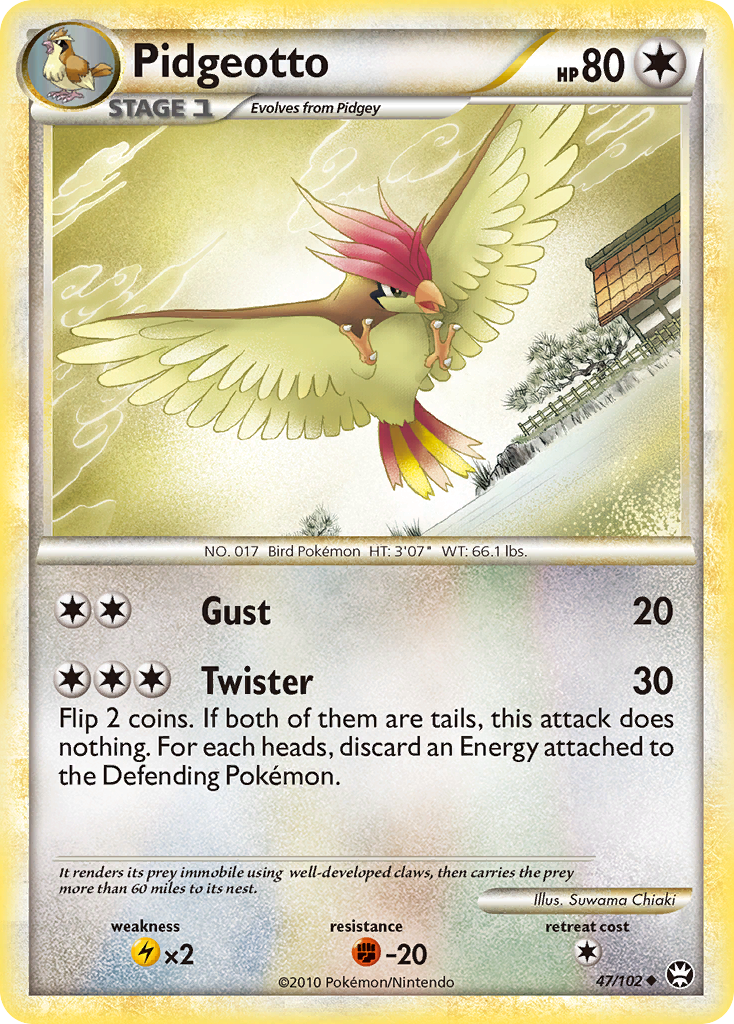 Pidgeotto (47/102) [HeartGold & SoulSilver: Triumphant] | Exor Games Bridgewater