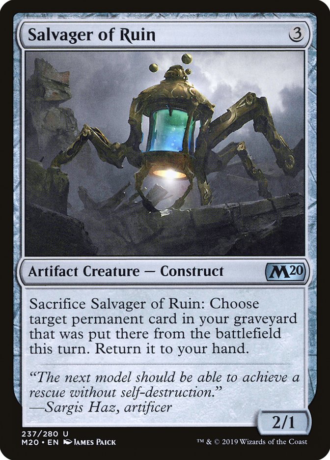 Salvager of Ruin [Core Set 2020] | Exor Games Bridgewater