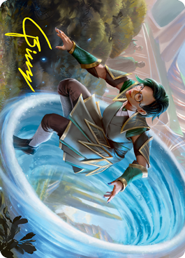 Vortex Runner Art Card (Gold-Stamped Signature) [Strixhaven: School of Mages Art Series] | Exor Games Bridgewater