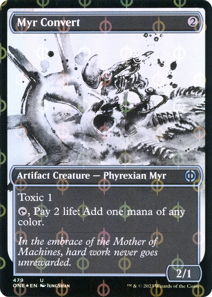 Myr Convert (Showcase Ichor Step-and-Compleat Foil) [Phyrexia: All Will Be One] | Exor Games Bridgewater