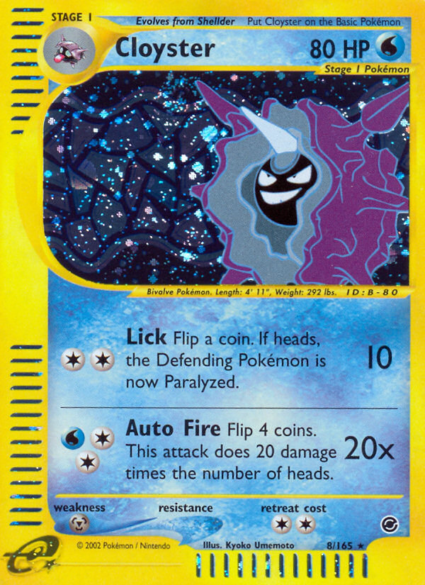 Cloyster (8/165) [Expedition: Base Set] | Exor Games Bridgewater