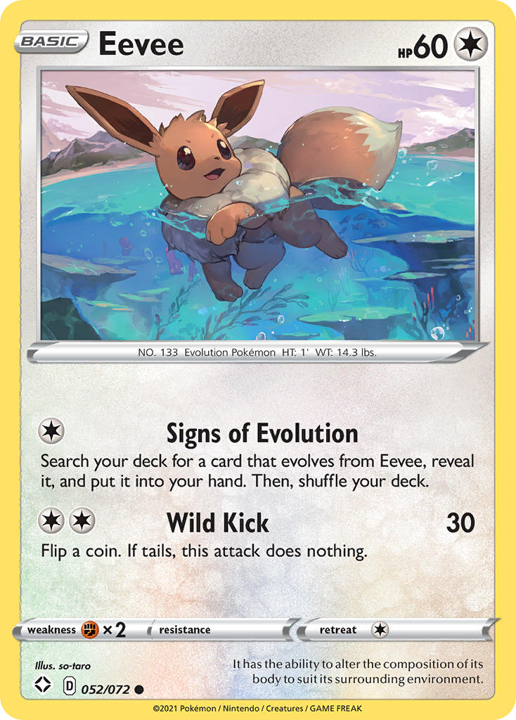 Eevee (052/072) [Sword & Shield: Shining Fates] | Exor Games Bridgewater