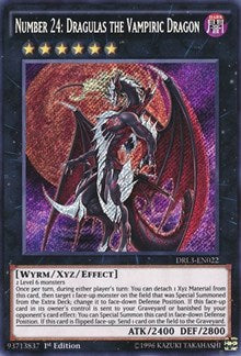 Number 24: Dragulas the Vampiric Dragon [DRL3-EN022] Secret Rare | Exor Games Bridgewater