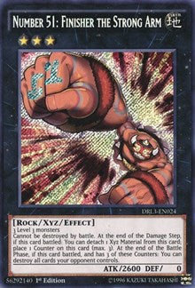 Number 51: Finisher the Strong Arm [DRL3-EN024] Secret Rare | Exor Games Bridgewater