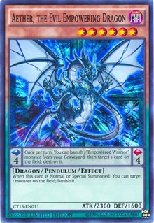 Aether, the Evil Empowering Dragon [CT13-EN011] Super Rare | Exor Games Bridgewater