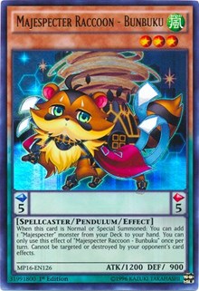 Majespecter Raccoon - Bunbuku [MP16-EN126] Ultra Rare | Exor Games Bridgewater