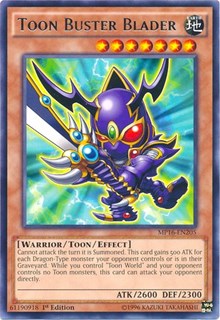 Toon Buster Blader [MP16-EN205] Rare | Exor Games Bridgewater