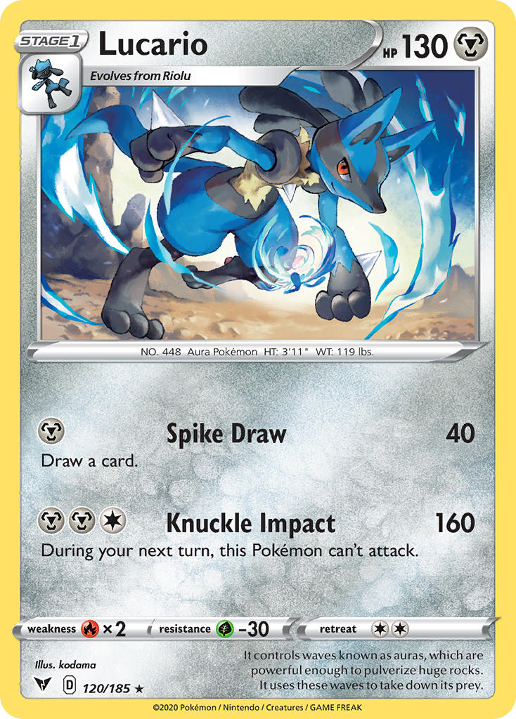 Lucario (120/185) [Sword & Shield: Vivid Voltage] | Exor Games Bridgewater