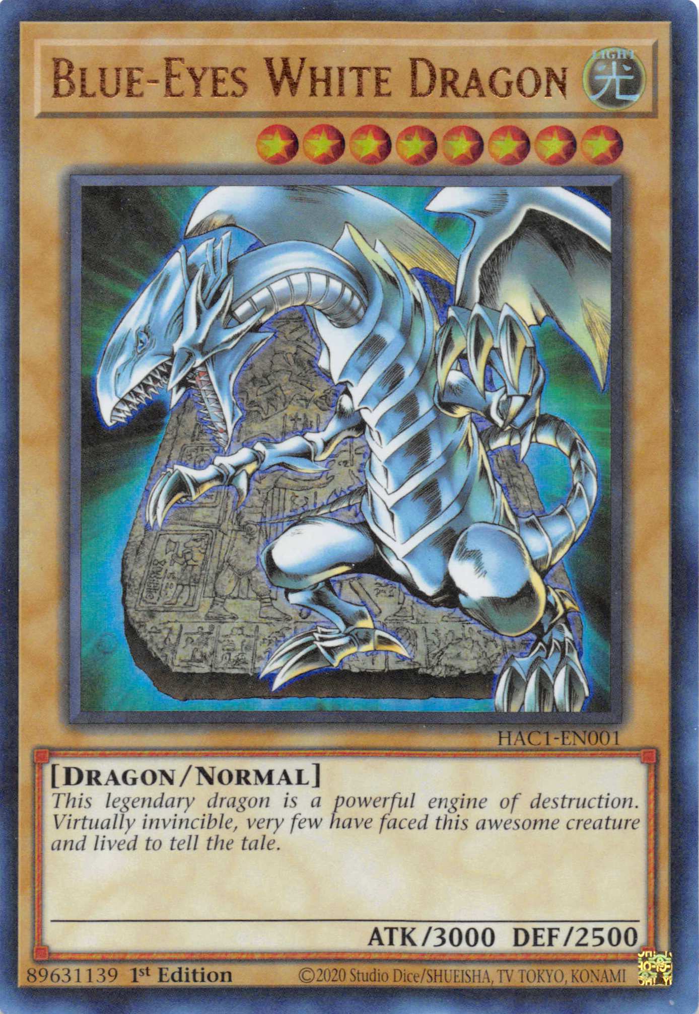 Blue-Eyes White Dragon (Duel Terminal) [HAC1-EN001] Parallel Rare | Exor Games Bridgewater