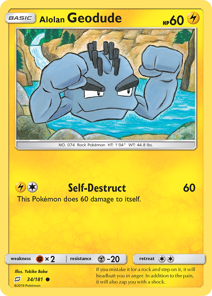 Alolan Geodude (34/181) [Sun & Moon: Team Up] | Exor Games Bridgewater