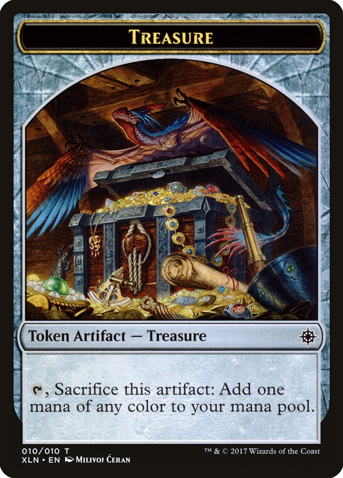 Treasure (010/010) [Ixalan Tokens] | Exor Games Bridgewater