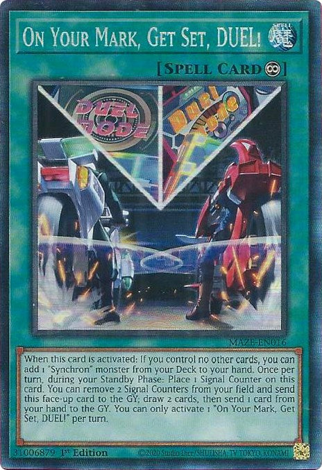 On Your Mark, Get Set, DUEL! [MAZE-EN016] Collector's Rare | Exor Games Bridgewater