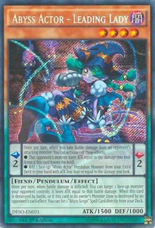 Abyss Actor - Leading Lady [DESO-EN021] Secret Rare | Exor Games Bridgewater