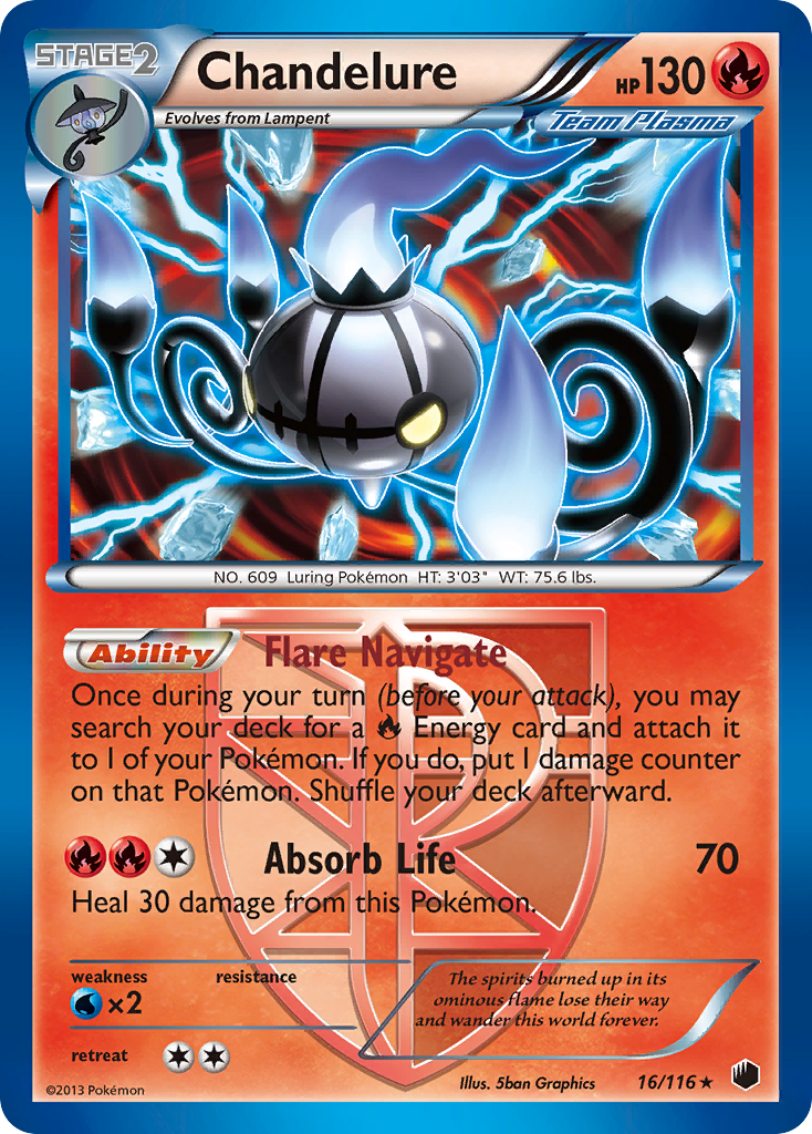 Chandelure (16/116) [Black & White: Plasma Freeze] | Exor Games Bridgewater