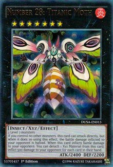 Number 28: Titanic Moth [DUSA-EN013] Ultra Rare | Exor Games Bridgewater