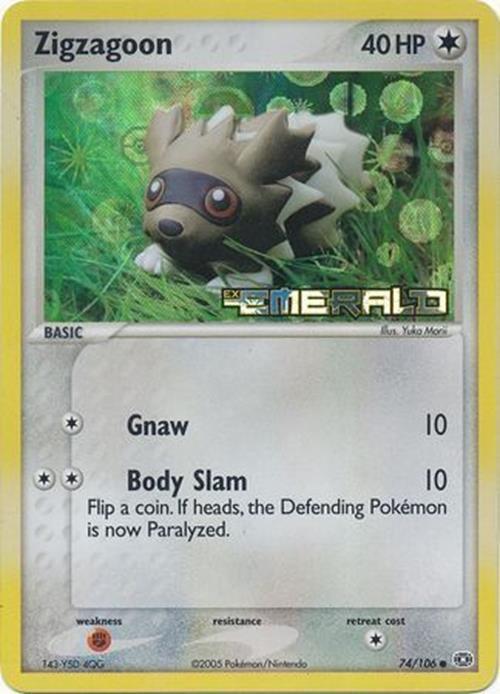 Zigzagoon (74/106) (Stamped) [EX: Emerald] | Exor Games Bridgewater