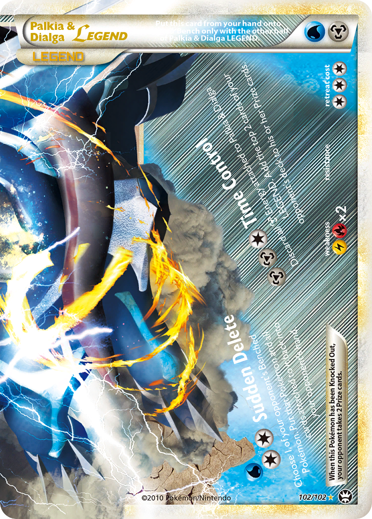 Palkia & Dialga LEGEND (102/102) [HeartGold & SoulSilver: Triumphant] | Exor Games Bridgewater