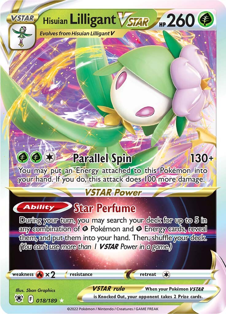 Hisuian Lilligant VSTAR (018/189) [Sword & Shield: Astral Radiance] | Exor Games Bridgewater