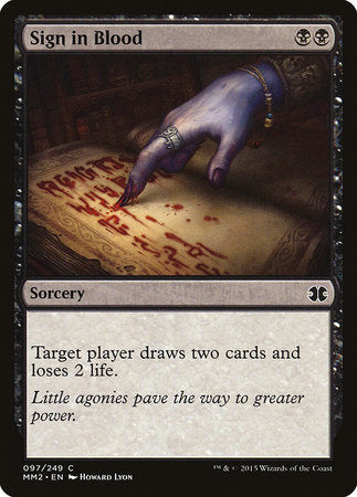 Sign in Blood [Modern Masters 2015] | Exor Games Bridgewater