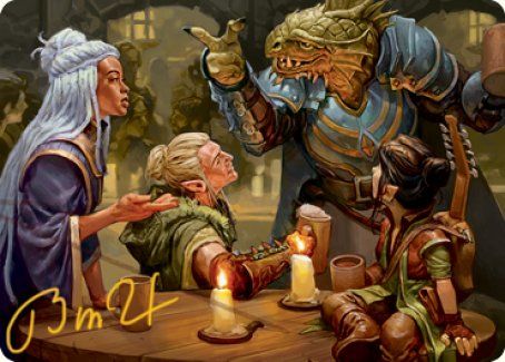 You Meet in a Tavern Art Card (Gold-Stamped Signature) [Dungeons & Dragons: Adventures in the Forgotten Realms Art Series] | Exor Games Bridgewater