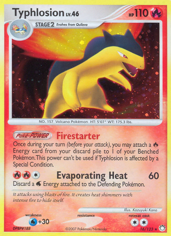 Typhlosion (16/123) [Diamond & Pearl: Mysterious Treasures] | Exor Games Bridgewater