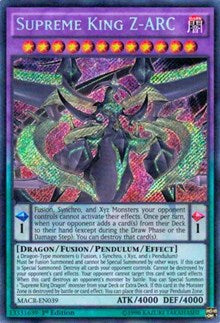 Supreme King Z-ARC [MACR-EN039] Secret Rare | Exor Games Bridgewater