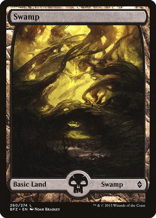 Swamp (260) - Full Art [Battle for Zendikar] | Exor Games Bridgewater